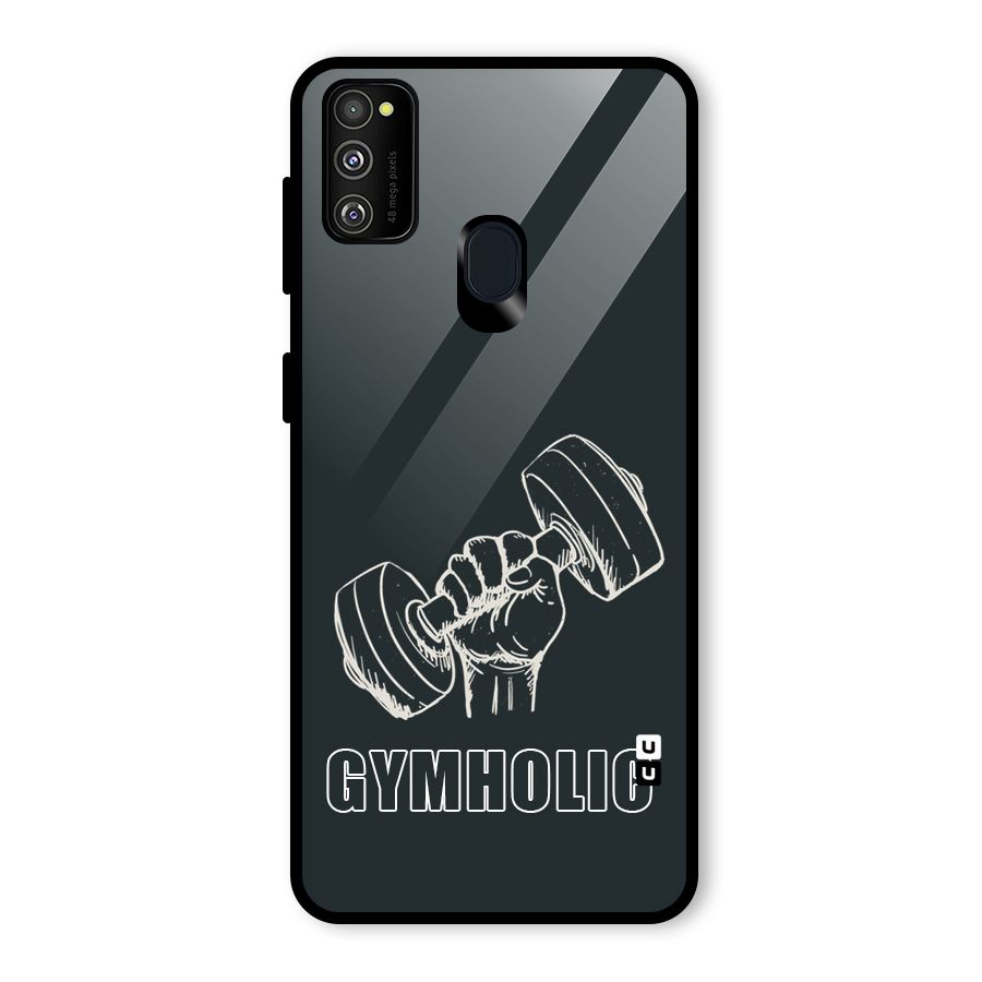Gymholic Design Glass Back Case for Galaxy M30s