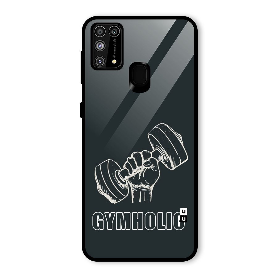 Gymholic Design Glass Back Case for Galaxy M31