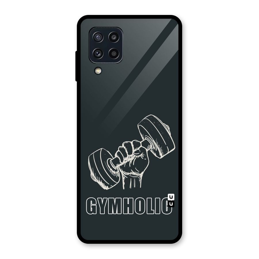 Gymholic Design Glass Back Case for Galaxy M32