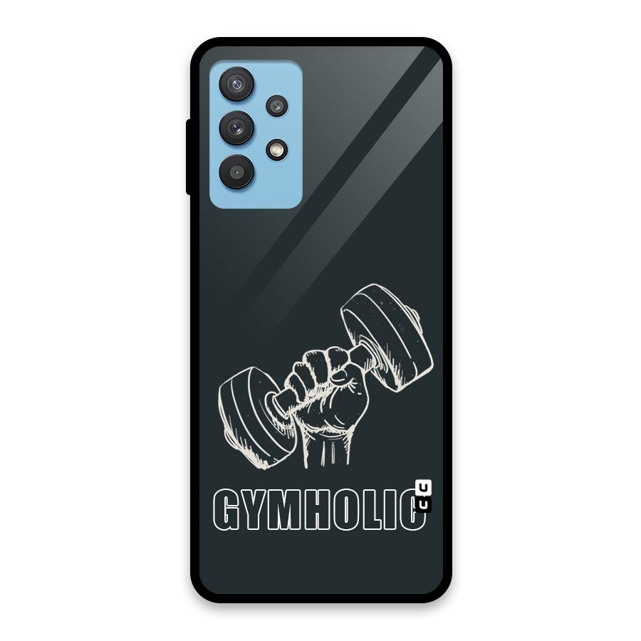 Gymholic Design Glass Back Case for Galaxy M32 5G