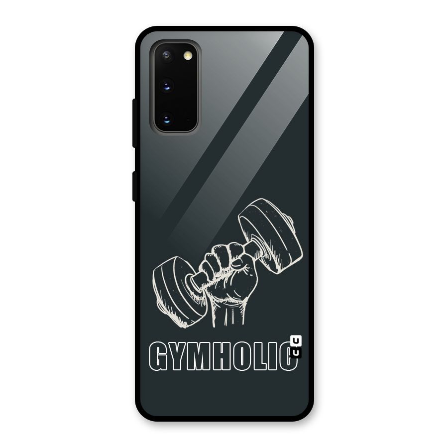 Gymholic Design Glass Back Case for Galaxy S20
