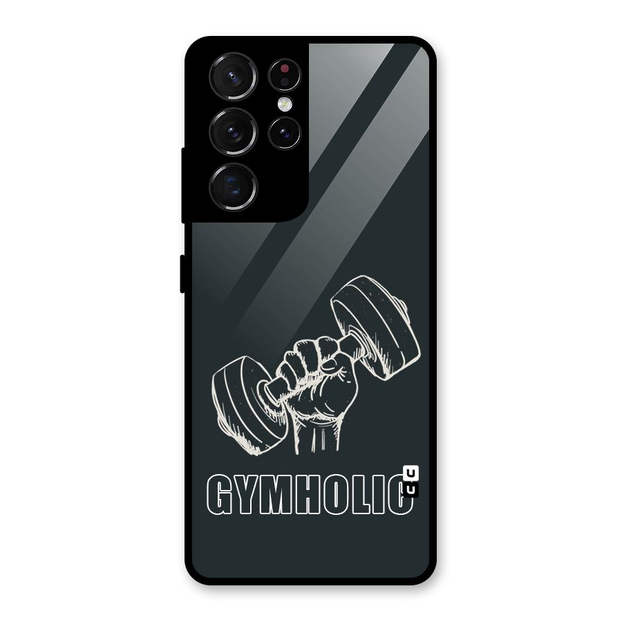 Gymholic Design Glass Back Case for Galaxy S21 Ultra 5G