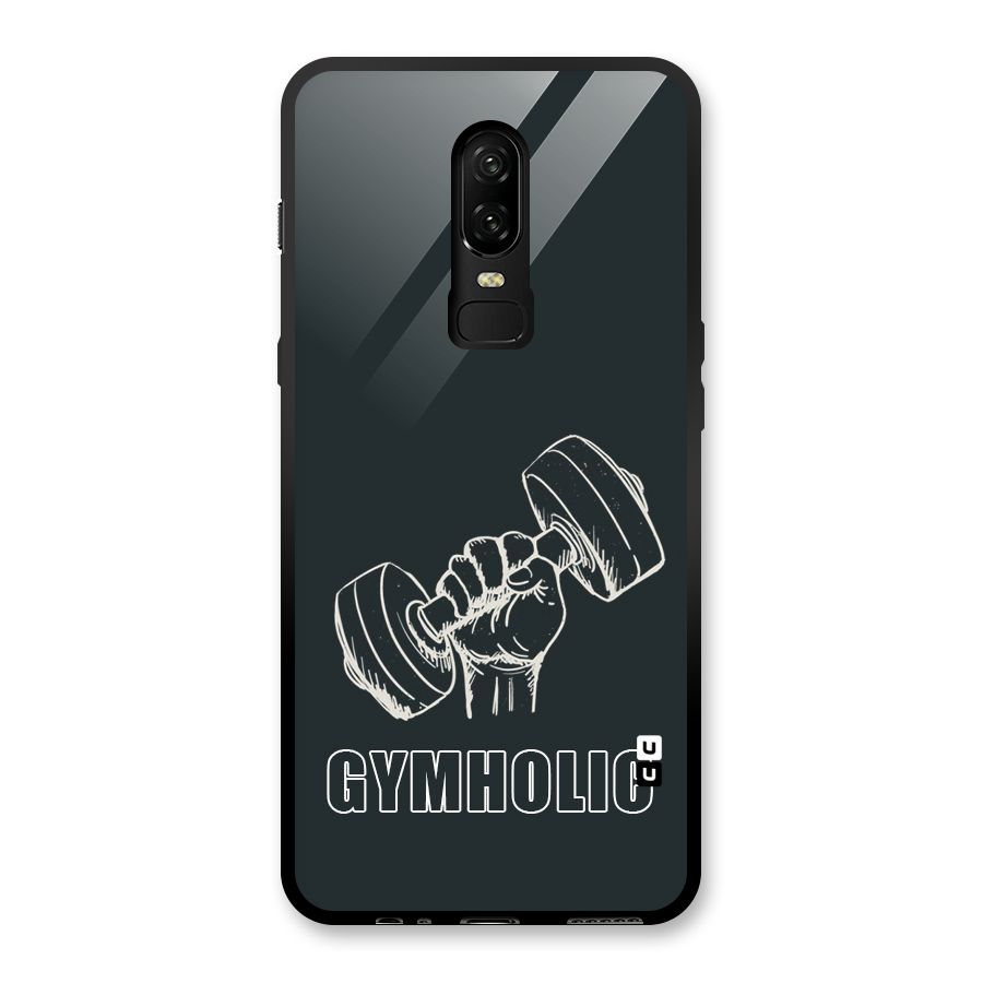 Gymholic Design Glass Back Case for OnePlus 6