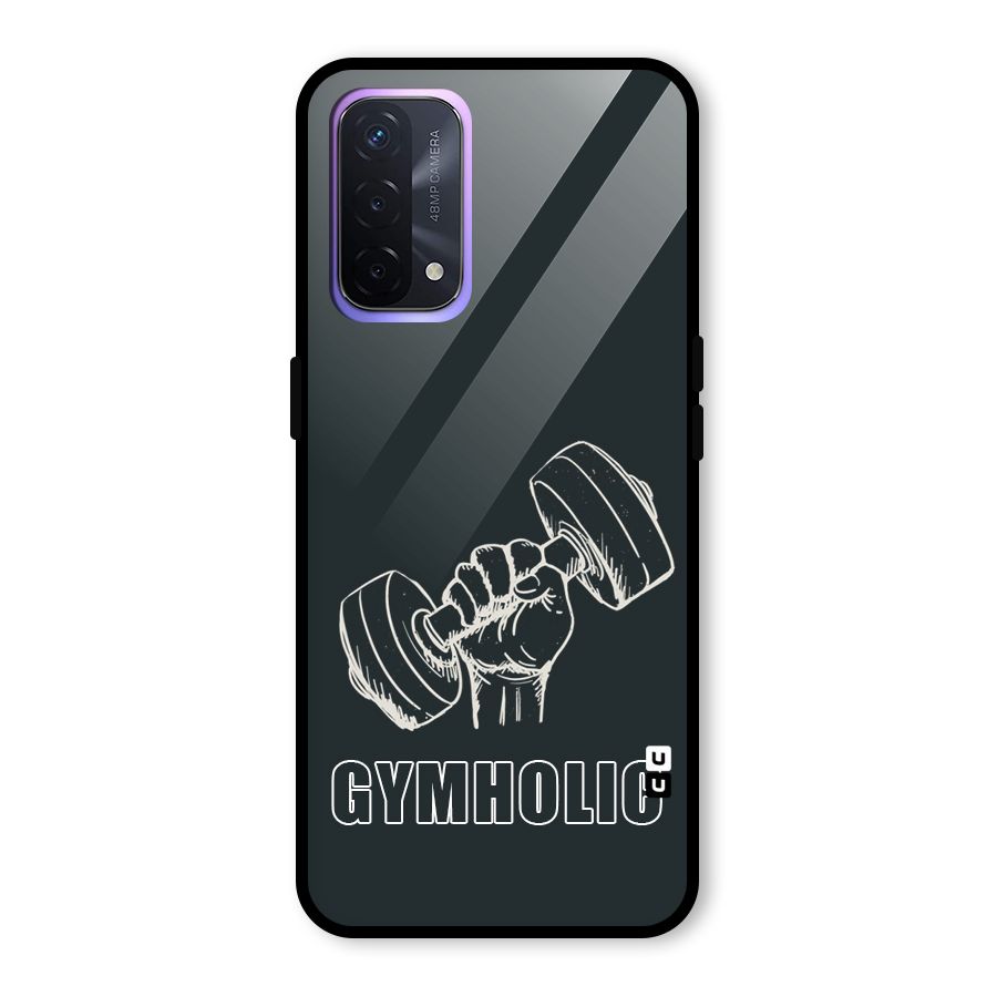 Gymholic Design Glass Back Case for Oppo A74 5G