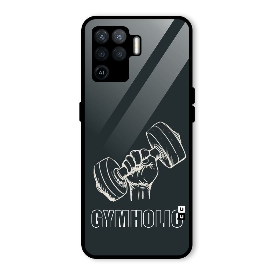 Gymholic Design Glass Back Case for Oppo F19 Pro