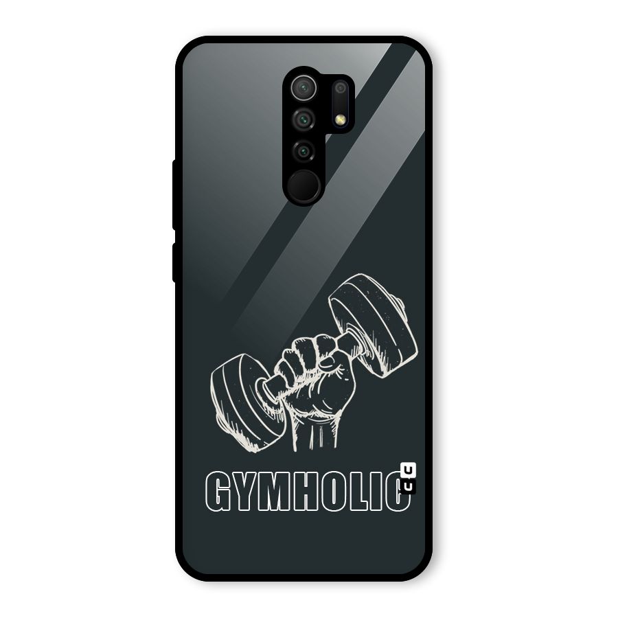 Gymholic Design Glass Back Case for Poco M2