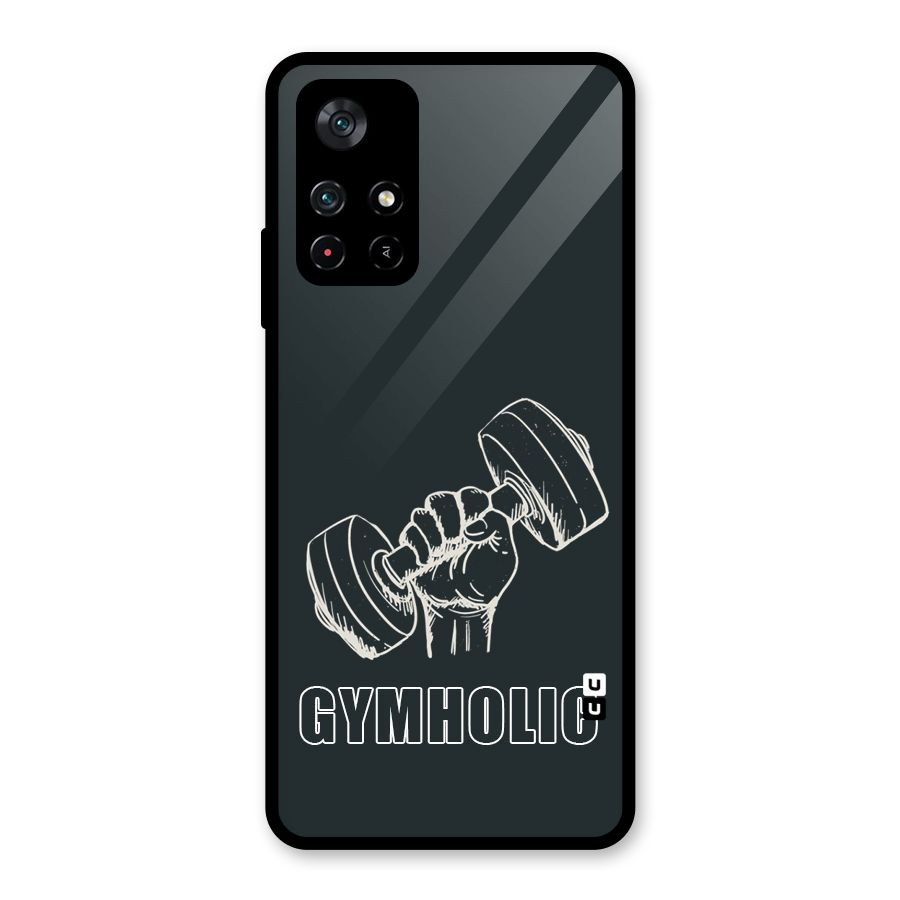 Gymholic Design Glass Back Case for Poco M4 Pro 5G