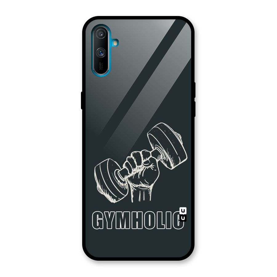 Gymholic Design Glass Back Case for Realme C3