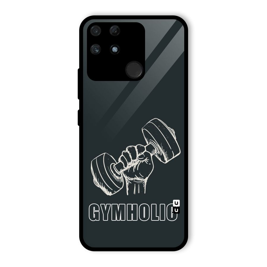 Gymholic Design Glass Back Case for Realme Narzo 50A