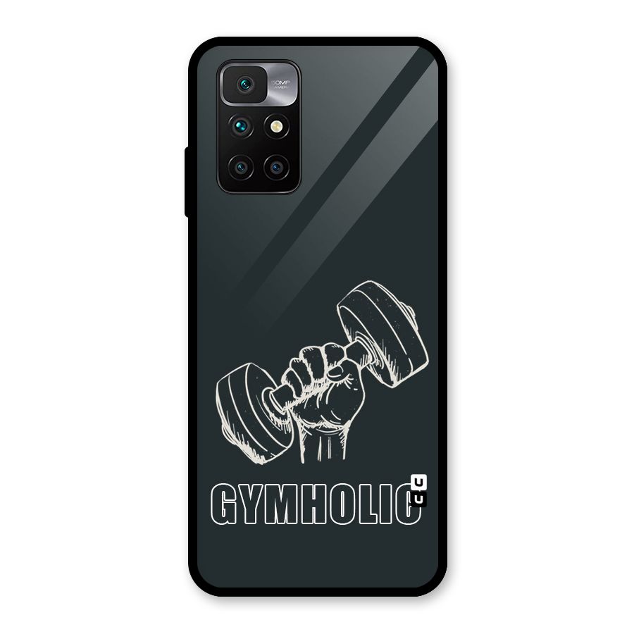 Gymholic Design Glass Back Case for Redmi 10 Prime