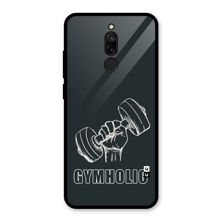 Gymholic Design Glass Back Case for Redmi 8