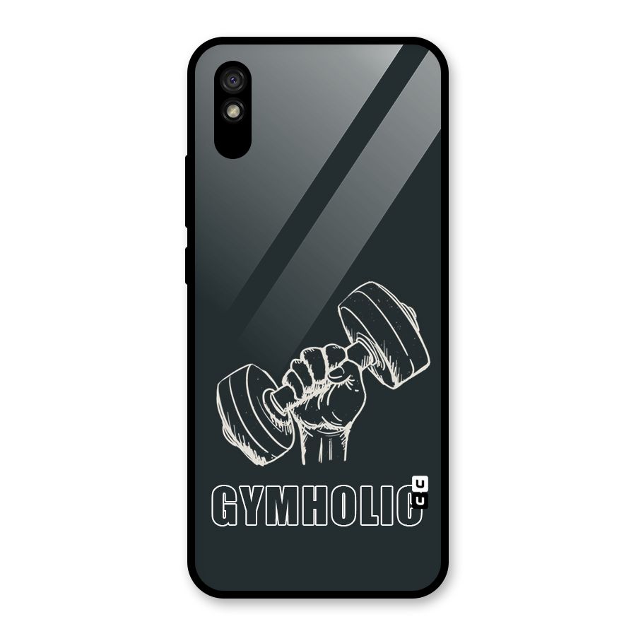 Gymholic Design Glass Back Case for Redmi 9A