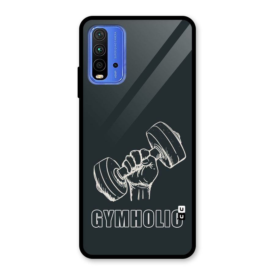 Gymholic Design Glass Back Case for Redmi 9 Power