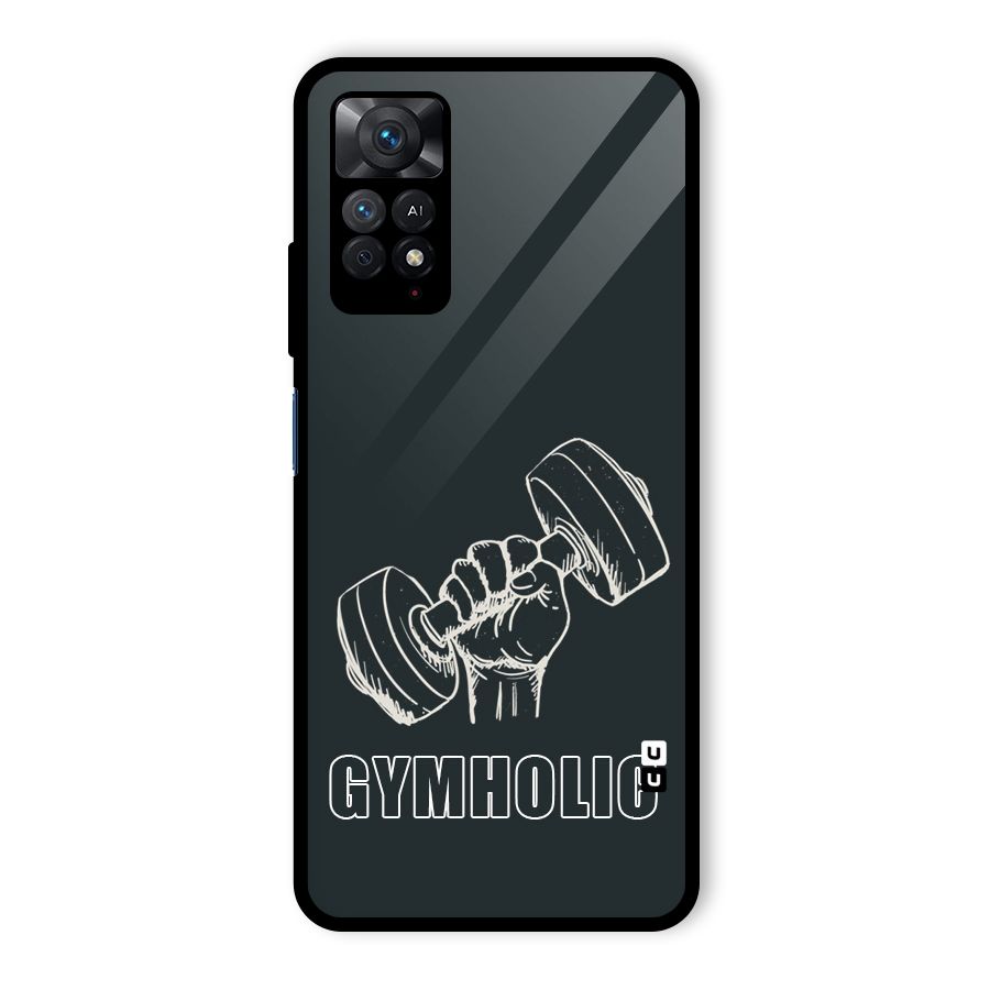 Gymholic Design Glass Back Case for Redmi Note 11 Pro
