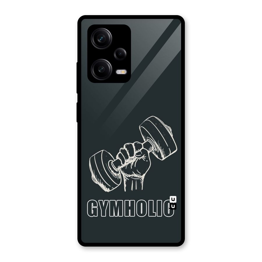 Gymholic Design Glass Back Case for Redmi Note 12 Pro