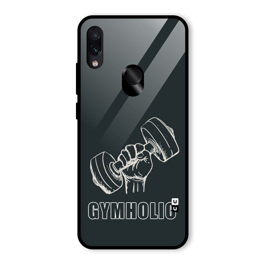 Gymholic Design Glass Back Case for Redmi Note 7 Pro