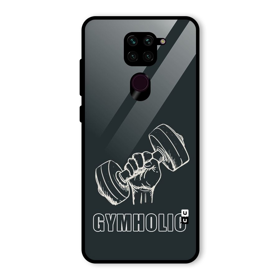 Gymholic Design Glass Back Case for Redmi Note 9