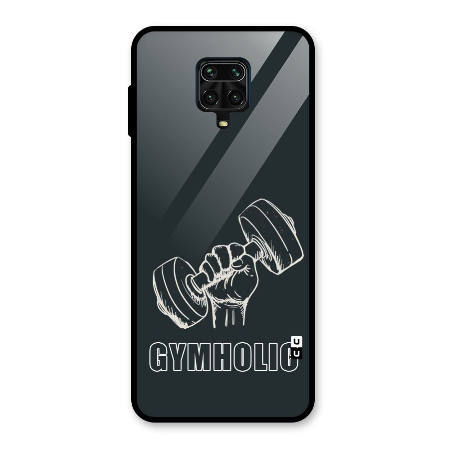 Gymholic Design Glass Back Case for Redmi Note 9 Pro Max
