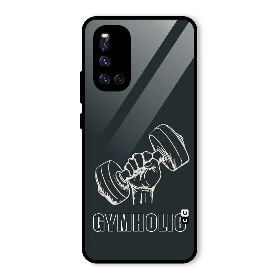 Gymholic Design Glass Back Case for Vivo V19