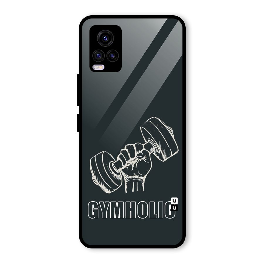 Gymholic Design Glass Back Case for Vivo V20