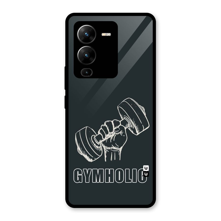 Gymholic Design Glass Back Case for Vivo V25 Pro