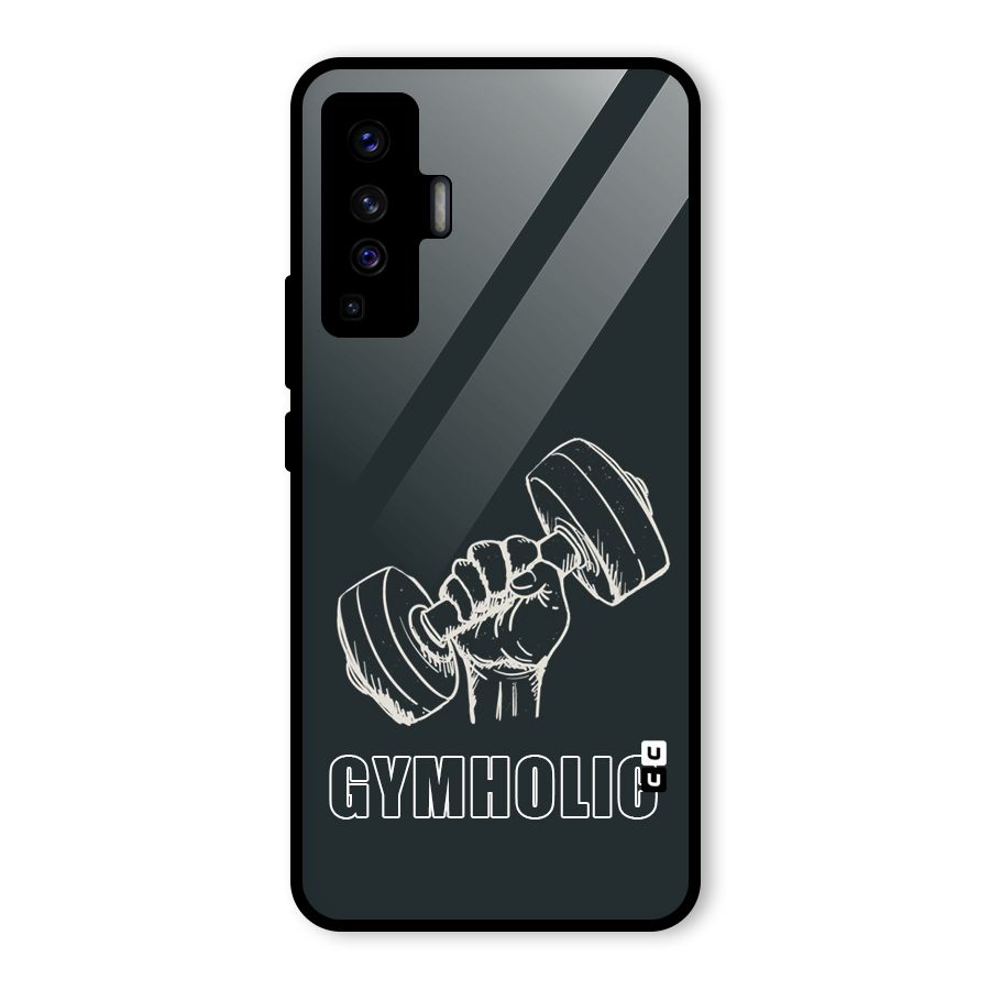 Gymholic Design Glass Back Case for Vivo X50