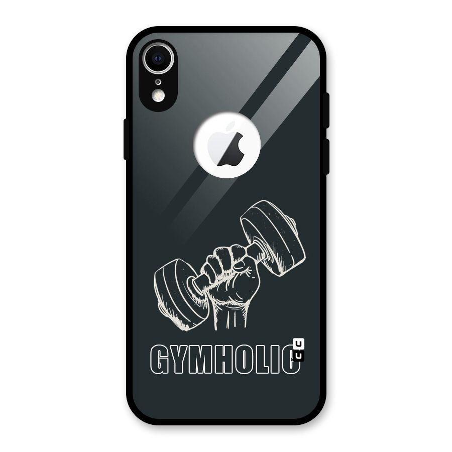 Gymholic Design Glass Back Case for iPhone XR Logo Cut
