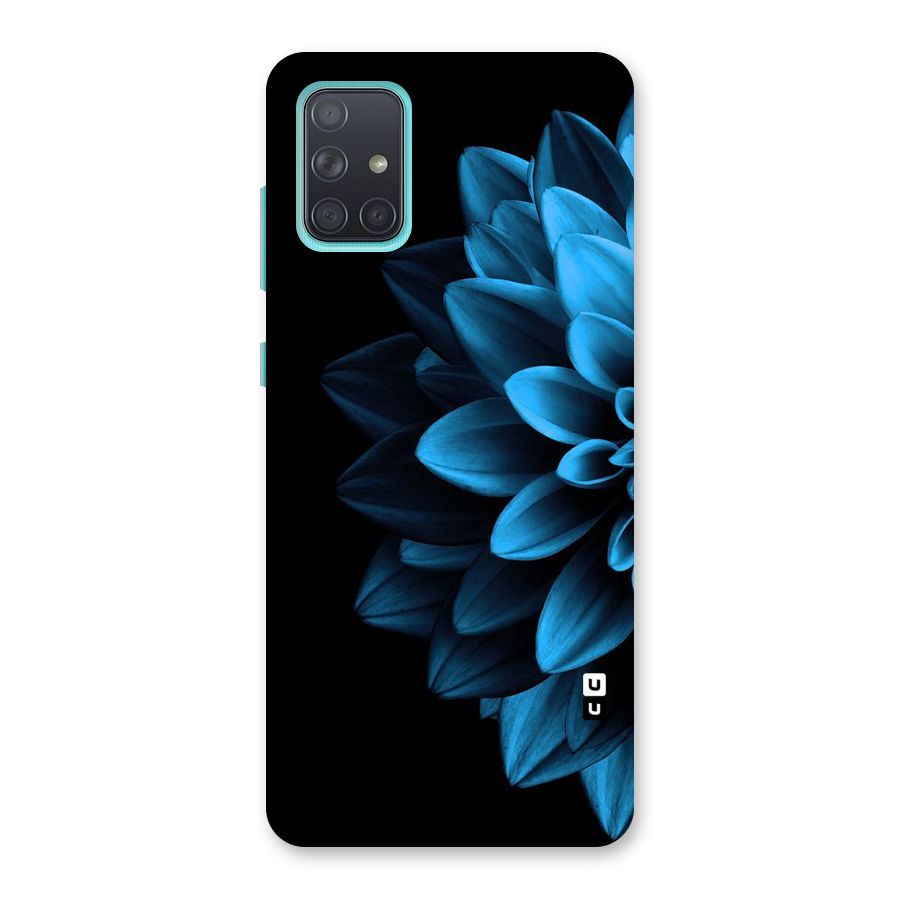 Half Blue Flower Back Case for Galaxy A71
