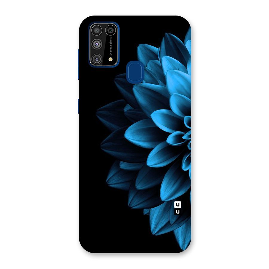 Half Blue Flower Back Case for Galaxy M31