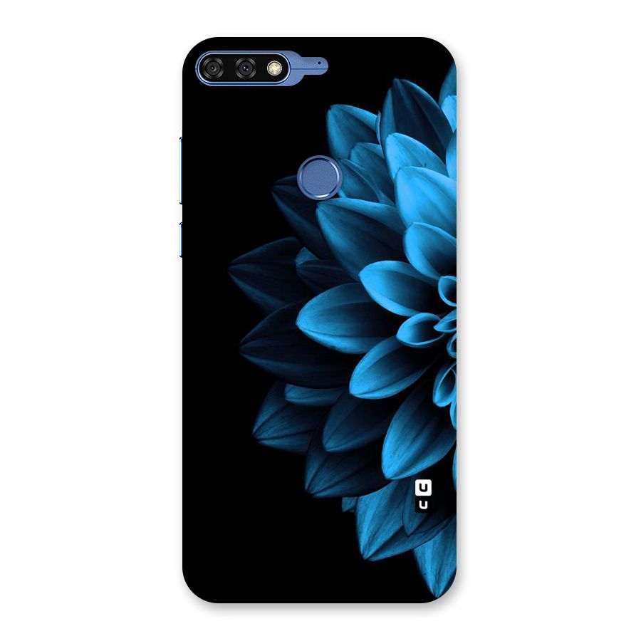 Half Blue Flower Back Case for Honor 7C