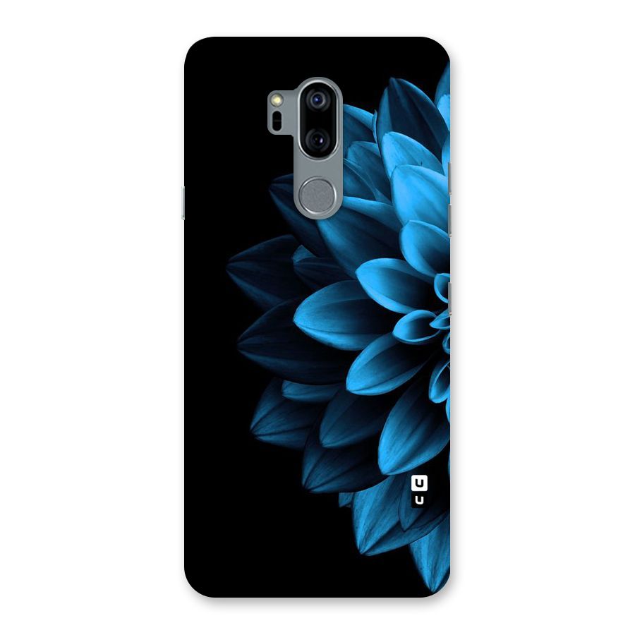 Half Blue Flower Back Case for LG G7