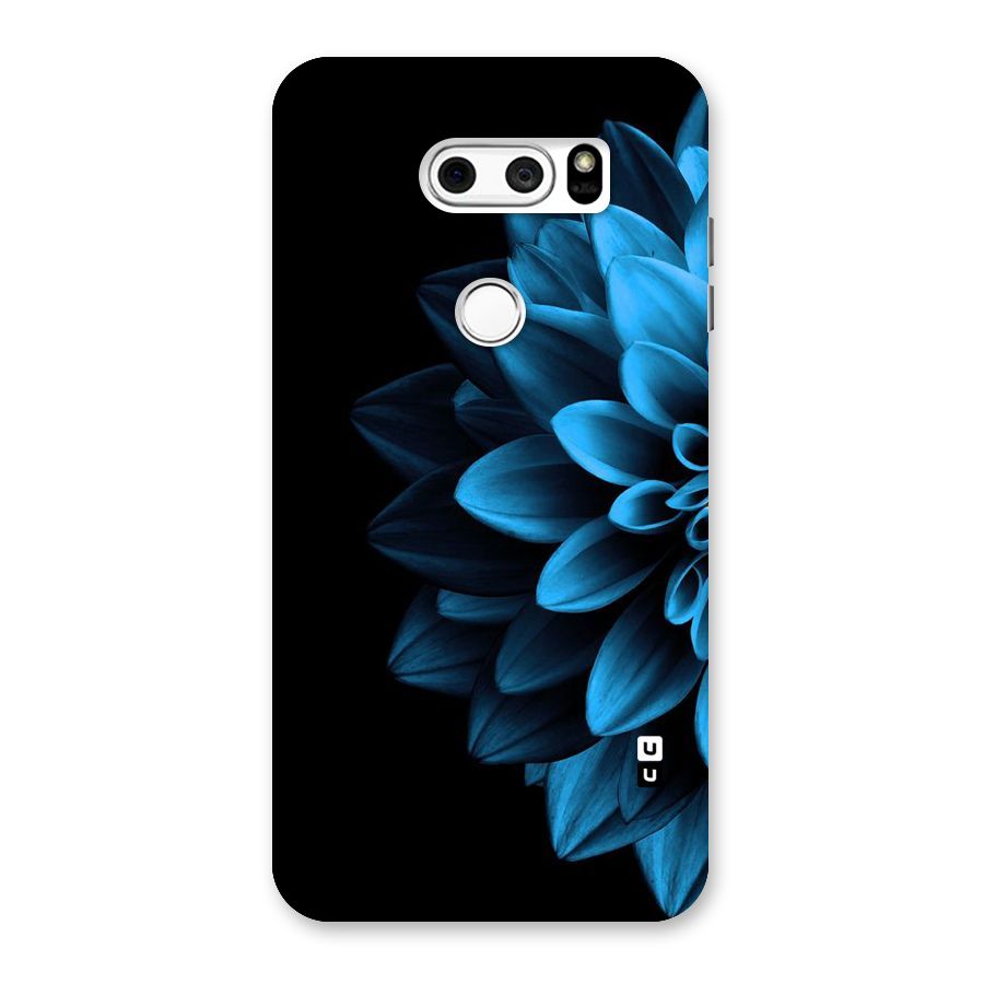 Half Blue Flower Back Case for LG V30