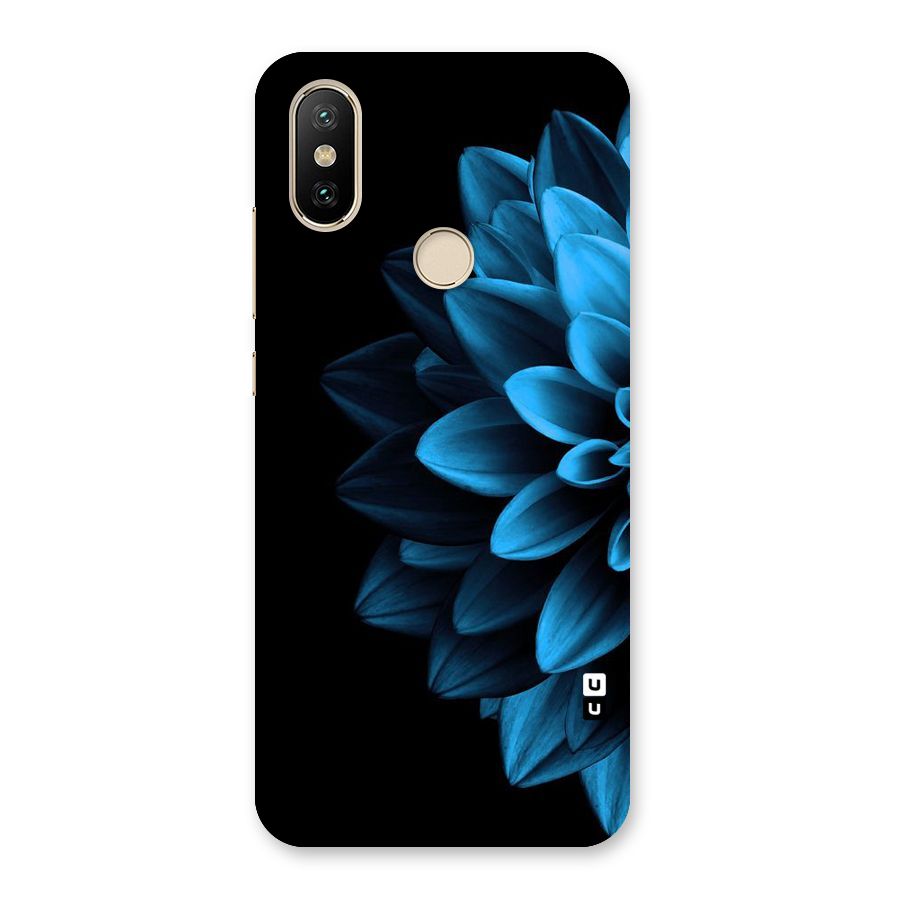 Half Blue Flower Back Case for Mi A2