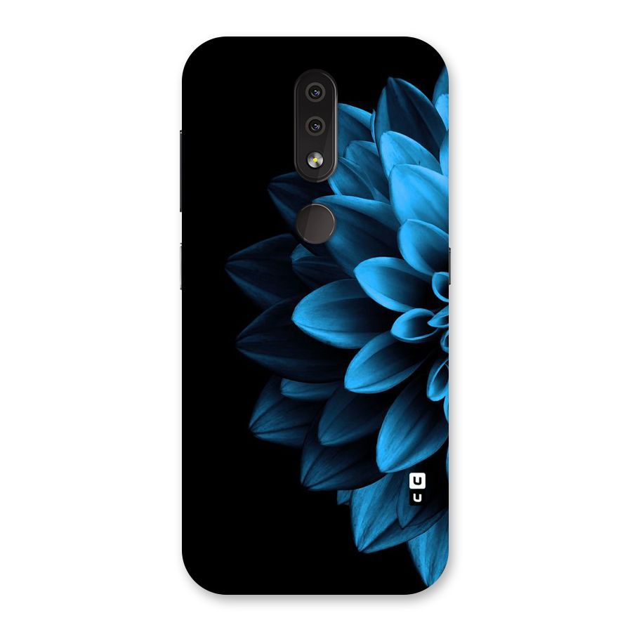 Half Blue Flower Back Case for Nokia 4.2