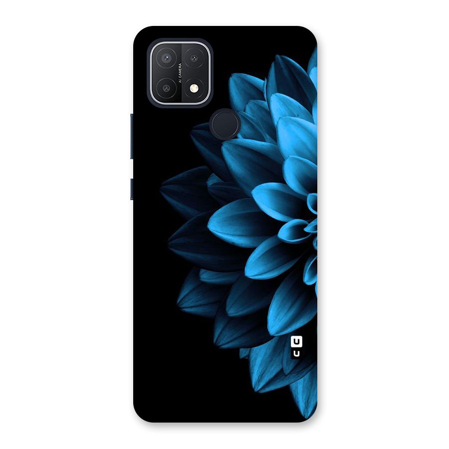 Half Blue Flower Back Case for Oppo A15