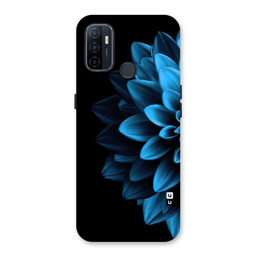 Half Blue Flower Back Case for Oppo A32