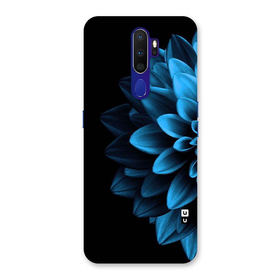 Half Blue Flower Back Case for Oppo A9 (2020)