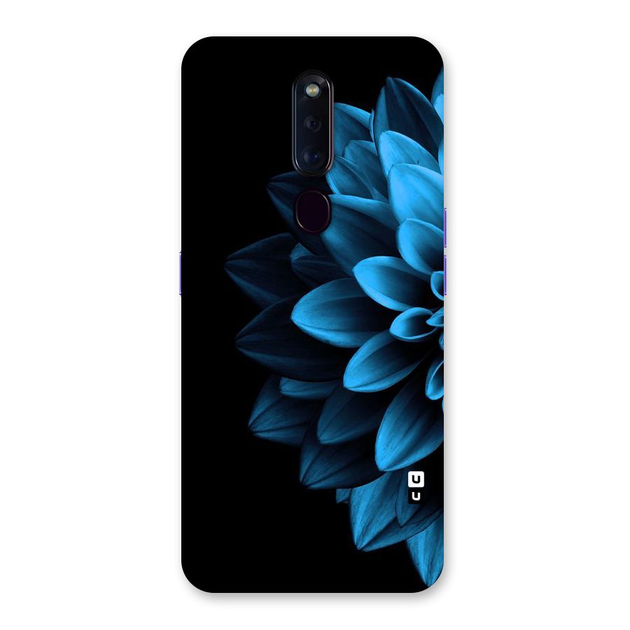 Half Blue Flower Back Case for Oppo F11 Pro