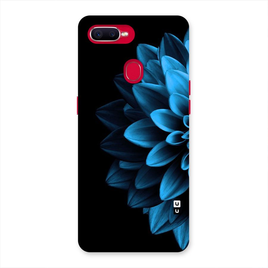 Half Blue Flower Back Case for Oppo F9 Pro