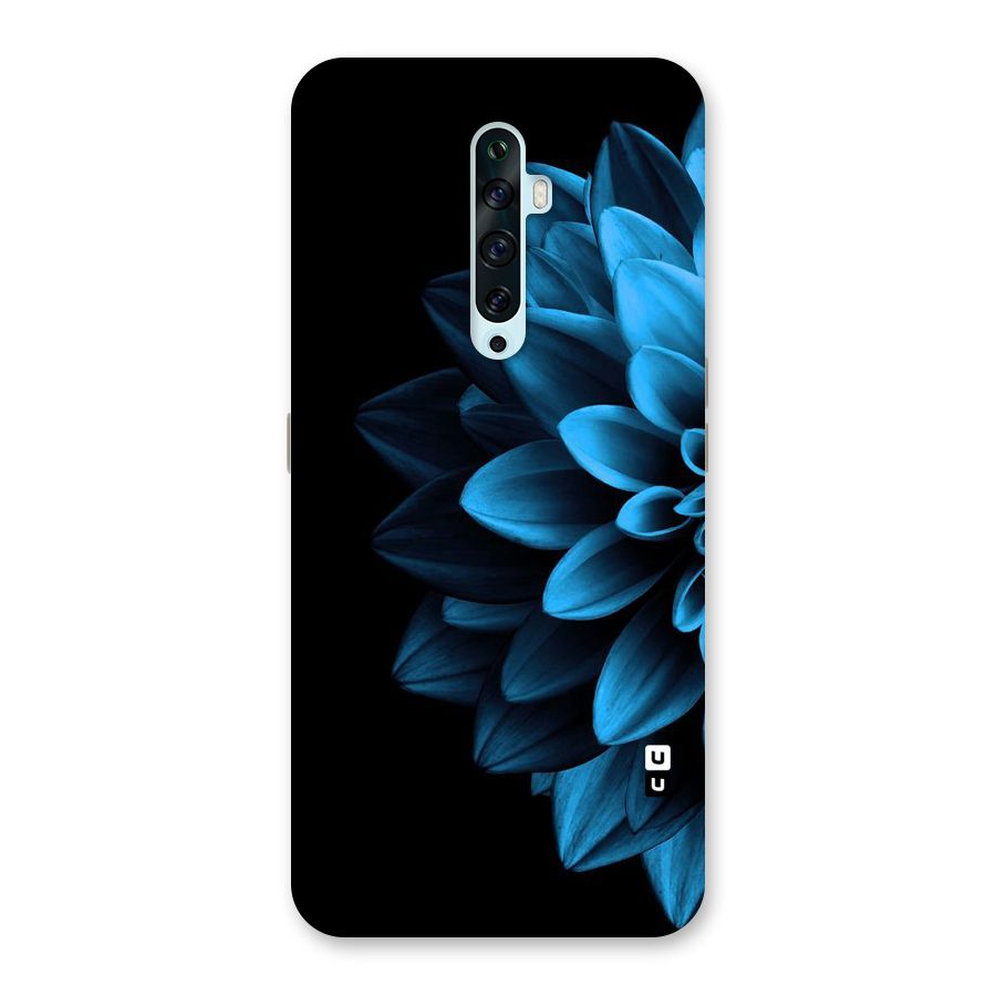 Half Blue Flower Back Case for Oppo Reno2 F