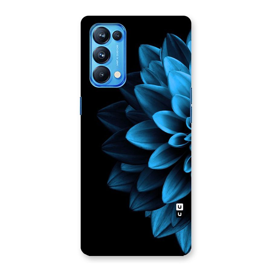 Half Blue Flower Back Case for Oppo Reno5 Pro 5G