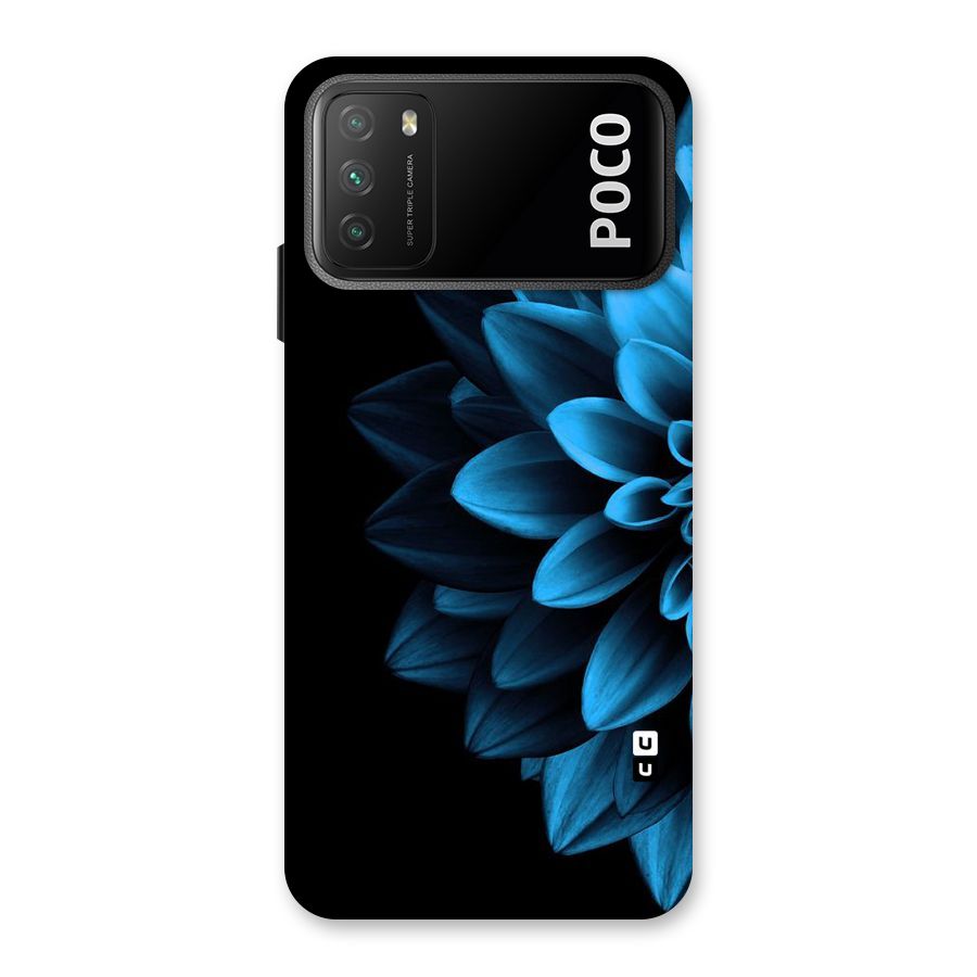 Half Blue Flower Back Case for Poco M3
