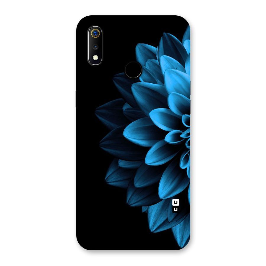 Half Blue Flower Back Case for Realme 3