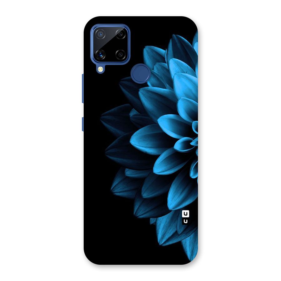 Half Blue Flower Back Case for Realme C15