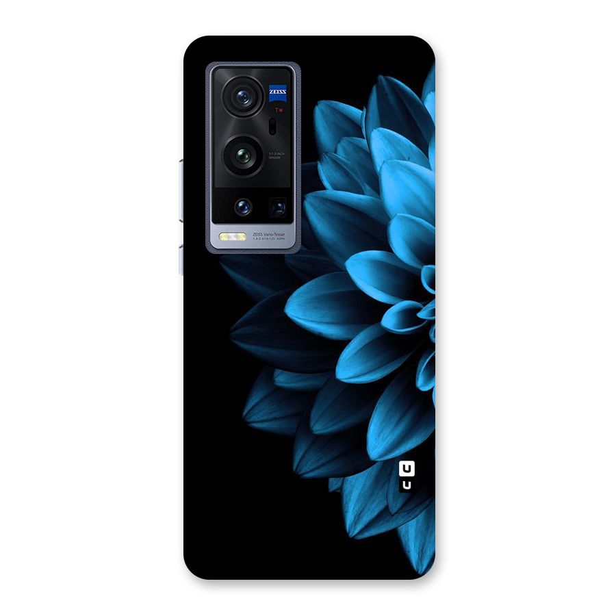 Half Blue Flower Back Case for Vivo X60 Pro Plus
