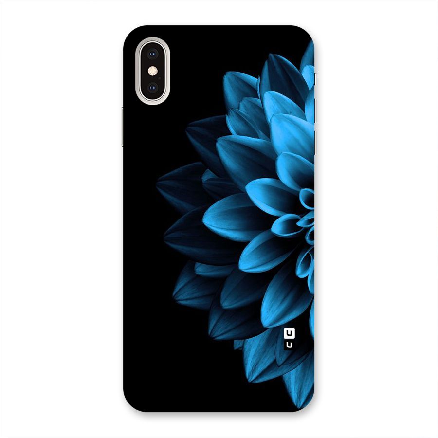 Half Blue Flower Back Case for iPhone XS Max