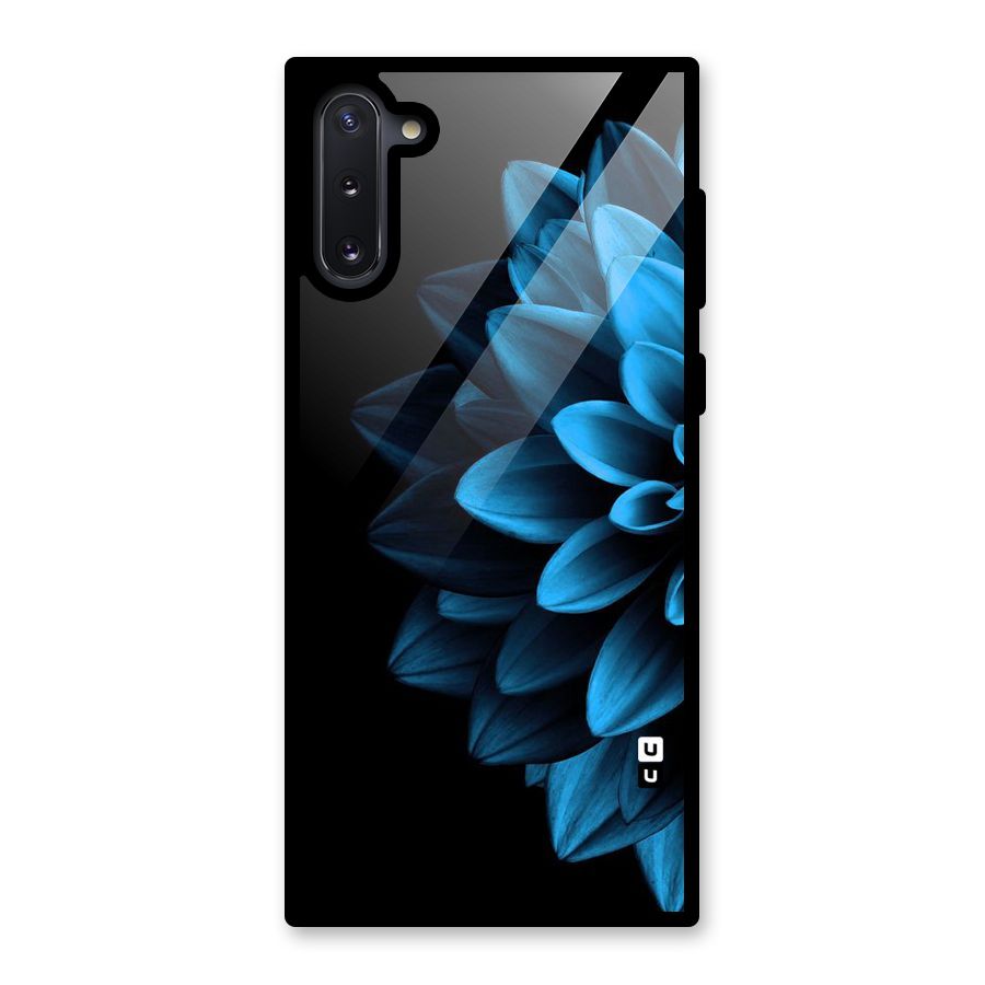 Half Blue Flower Glass Back Case for Galaxy Note 10