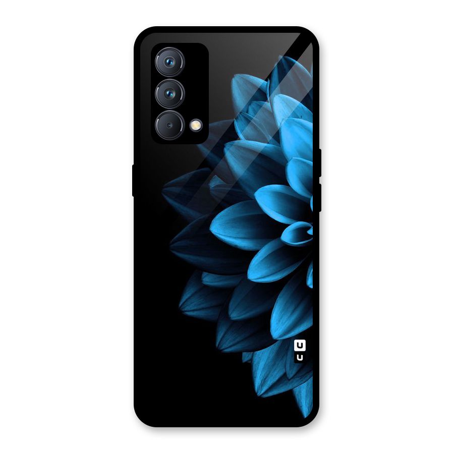 Half Blue Flower Glass Back Case for Realme GT Master Edition