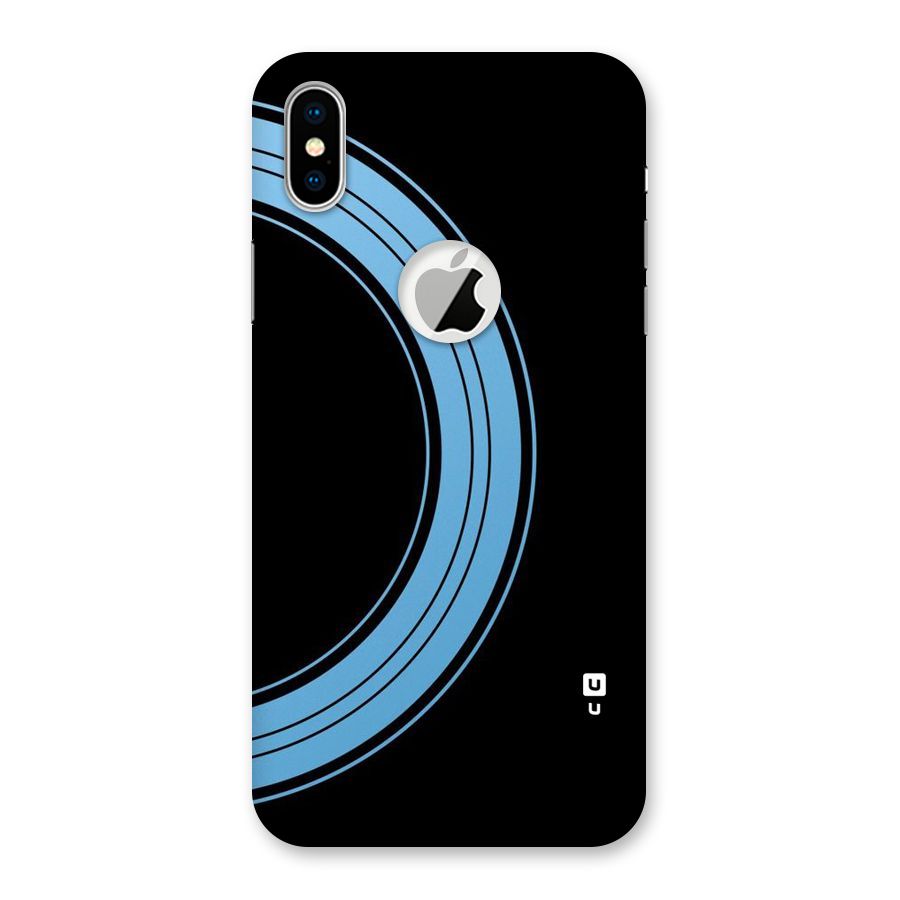 Half Circles Back Case for iPhone X Logo Cut