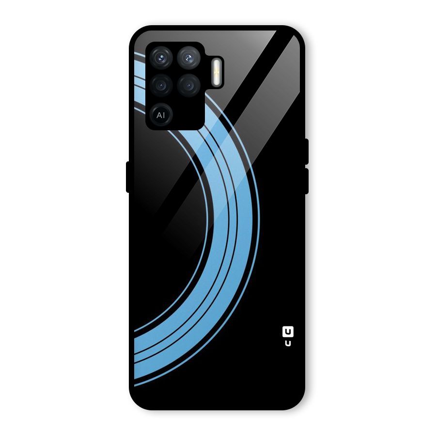 Half Circles Glass Back Case for Oppo F19 Pro